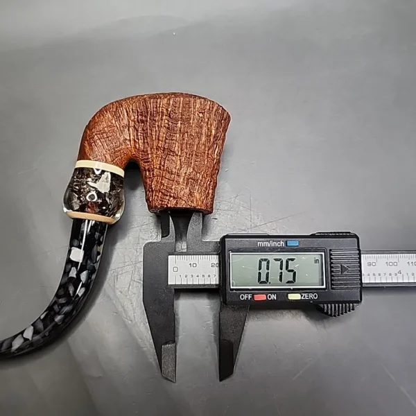Michael Parks V.9 Sandblasted Volcano w/ Meteorite Estate Briar Pipe, Canadian Estates - Image 10