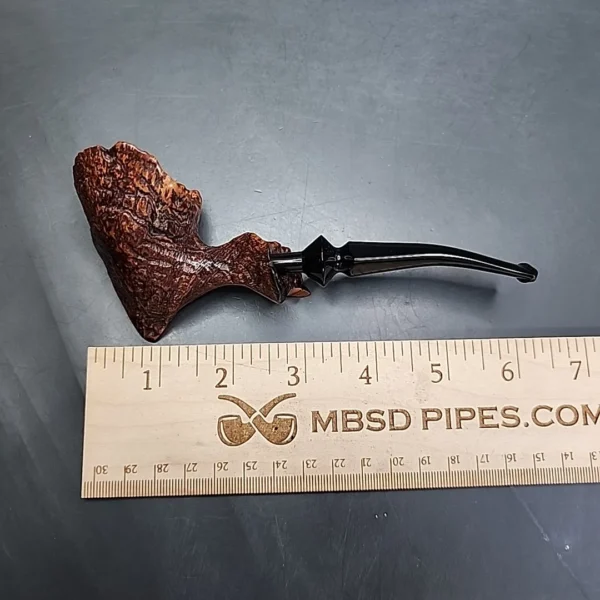 Preben Holm Hand Cut Sandblasted Freehand Estate Briar Pipe, Danish Estates - Image 10