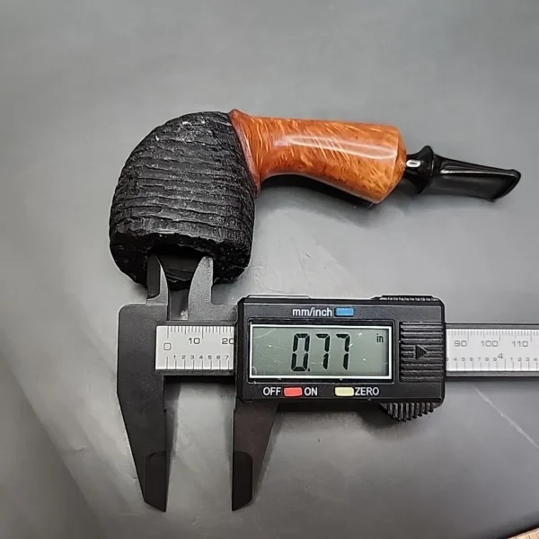 Bennie Joe Partially Rusticated Acorn Handmade Briar Pipe, New - Image 10