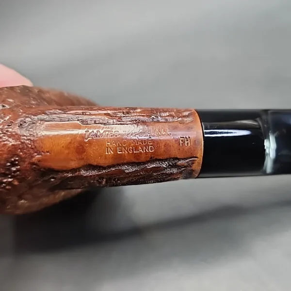 James Upshall Sandblasted Bent Billiard Estate Briar Pipe, English Estates - Image 10