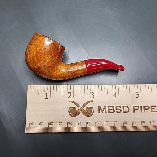 Savinelli Mini 601 Smooth Bent Billiard Nosewarmer Estate Briar Pipe, 6mm, Italian Estates - Image 10