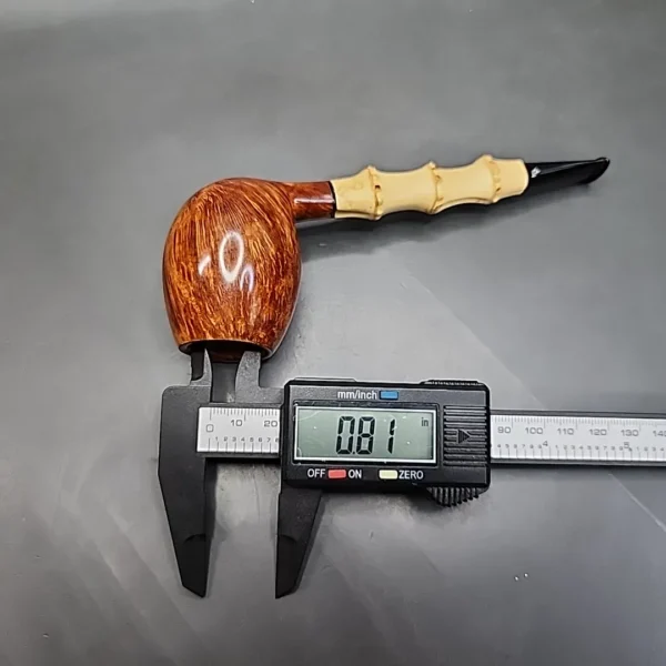 Dave Neeb Smooth Bamoo Egg Handmade Briar Pipe, New - Image 10
