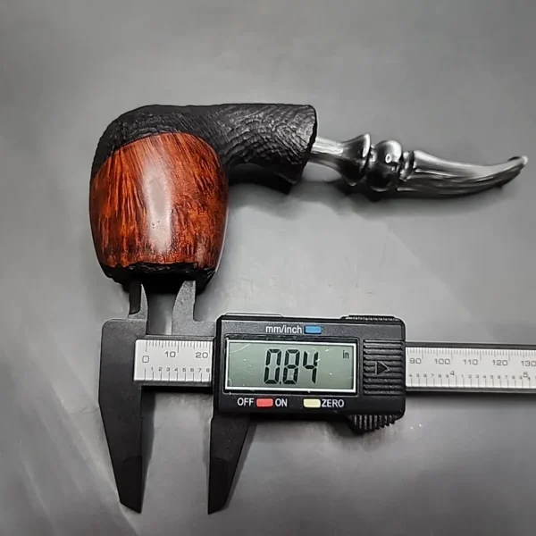 Bari Wiking Partially Sandblasted Egg Estate Briar Pipe, Unsmoked [SOLD] - Image 10