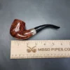 BBB Turnberry 304 Smooth Bent Billiard w/ Silver Estate Briar Pipe, Unsmoked - Image 11