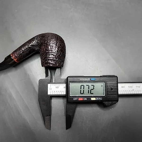 Barlings Make Ye Olde Wood Fossil 225 L TVF Sandblasted Bent Billiard Estate Briar Pipe, English Estates - Image 11