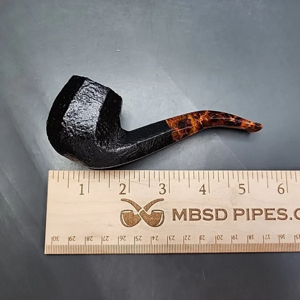 Savinelli Ottagono Sandblasted Bent Panel Briar Pipe, 6mm - Image 11
