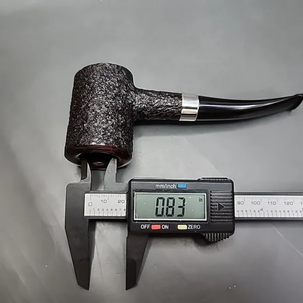 Ferndown Bark 2 Star Bent Poker Estate Briar Pipe, Unsmoked - Image 11