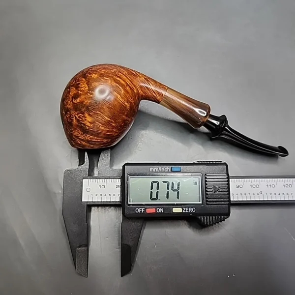 G Pipes Smooth Bent Egg with Horn, Handmade Briar Pipe, New - Image 11