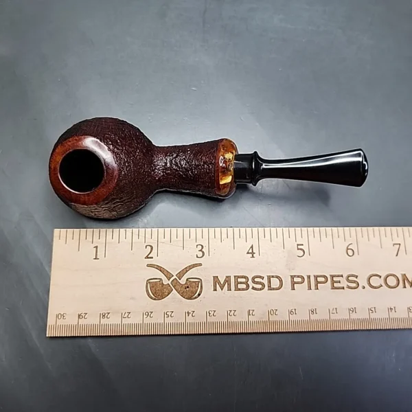 S. Senatorov Sandblasted Squat Brandy Estate Briar Pipe, Latvian Estates - Image 11