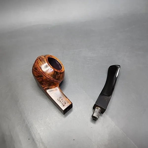 Orlik London 56071 Smooth Bent Bulldog Estate Briar Pipe Unsmoked - Image 11