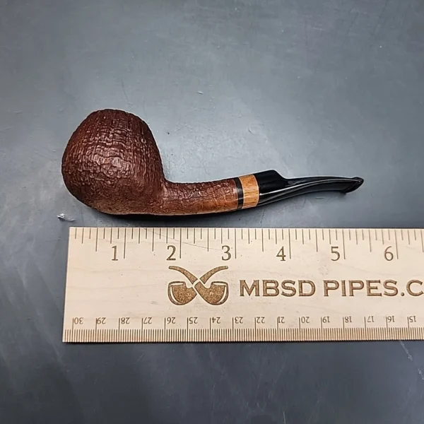 Peter Heeschen A Grade Sandblasted Bent Brandy Estate Briar Pipe, Danish Estates - Image 11