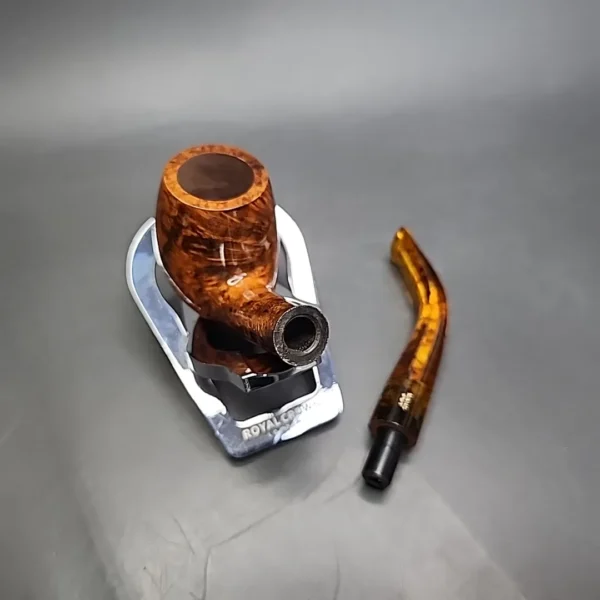 Chacom Baltik 13 Smooth Bent Billiard Estate Briar Pipe, Unsmoked - Image 11