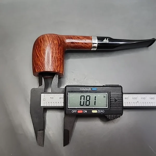 Gigi Fiamma Smooth Flame Grain Straight Billiard Estate Briar Pipe, Unsmoked 9mm - Image 11