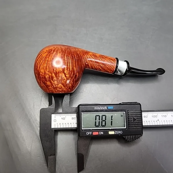 Design Berlin Strassbourg Smooth Bent Apple Estate Briar Pipe Unsmoked, 9mm - Image 11