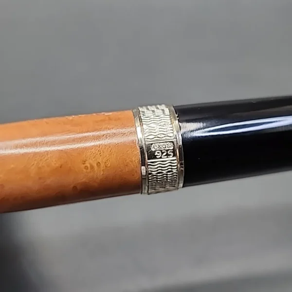 Jacobean Natural by Les Wood Smooth Billiard Estate Briar Pipe, Unsmoked - Image 11