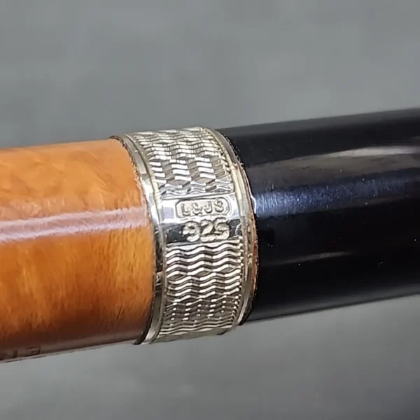 Jacobean Natural by Les Wood Smooth Straight Billiard Estate Briar Pipe, Unsmoked - Image 11