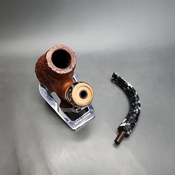 Michael Parks V.9 Sandblasted Volcano w/ Meteorite Estate Briar Pipe, Canadian Estates - Image 11