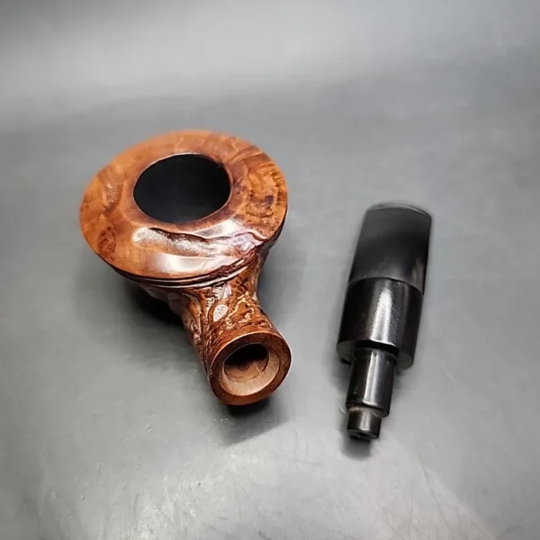 Custombilt-style Partially Rusticated Bullcap Estate Briar Pipe, Other Estates - Image 11