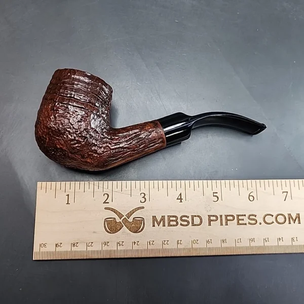 James Upshall Sandblasted Bent Billiard Estate Briar Pipe, English Estates - Image 11