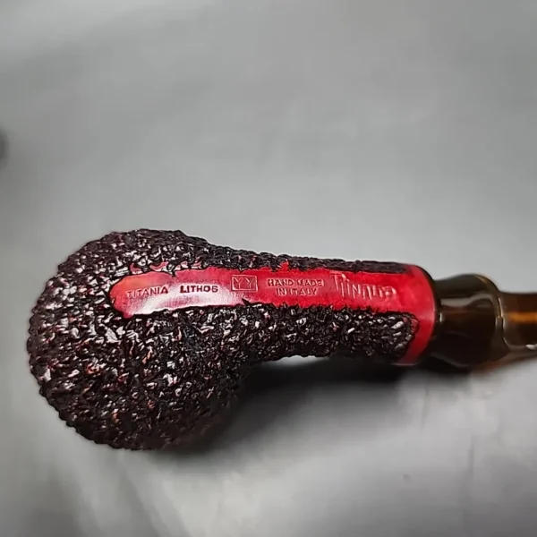 Rinaldo Lithos YY Titania, Rusticated Apple Estate Briar Pipe, Unsmoked [SOLD] - Image 11