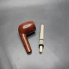 Paronelli (c. 1945-1950) Smooth Billiard w/ Horn Estate Briar Pipe, Unsmoked - Image 12