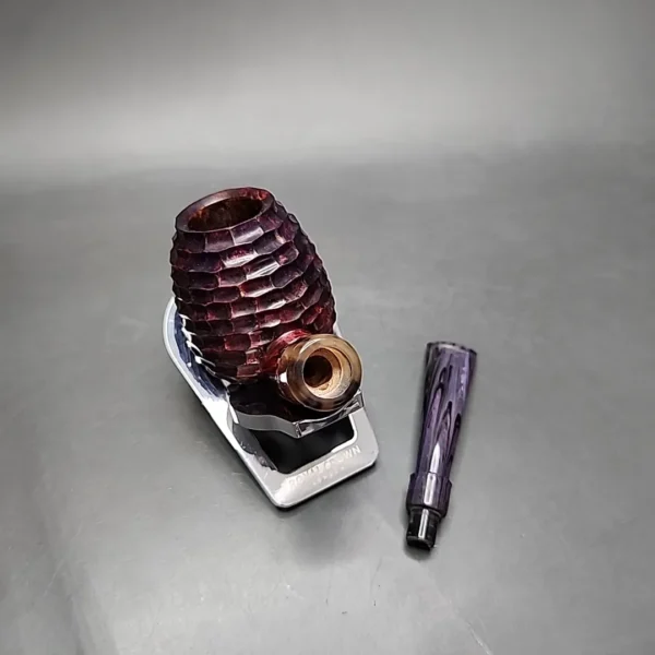 Andrey Kharitonov Rusticated Bent Egg Estate Briar Pipe, Russian Estates [SOLD] - Image 12