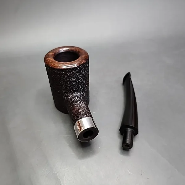 Ferndown Bark 2 Star Bent Poker Estate Briar Pipe, Unsmoked - Image 12