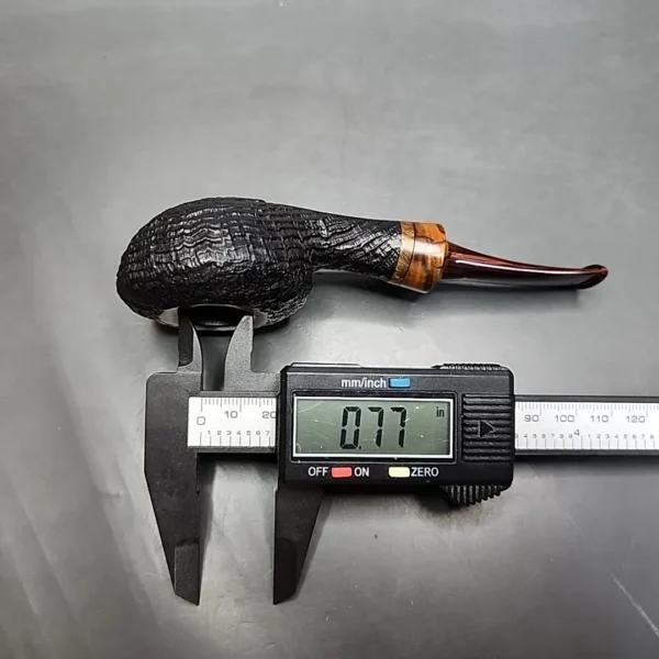 Il Duca Barone DDD Sandblasted Squat Tomato Estate Briar Pipe, Italian Estates - Image 12