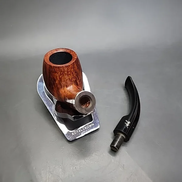 Gigi Fiamma Bent Billiard w/ Sterling Silver Estate Briar Pipe, Unsmoked - Image 12