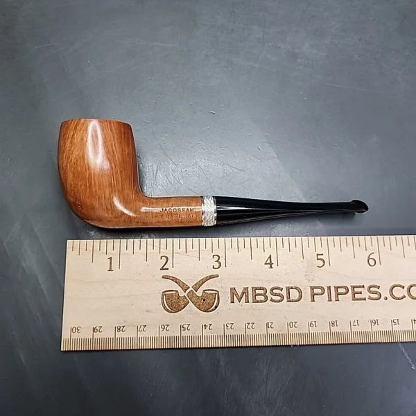 Jacobean Natural by Les Wood Smooth Billiard Estate Briar Pipe, Unsmoked - Image 12