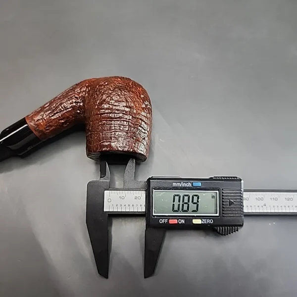 James Upshall Sandblasted Bent Billiard Estate Briar Pipe, English Estates - Image 12