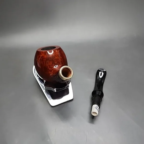 Vauen 6842 Smooth Bent Apple Estate Briar Pipe, Unsmoked, 9mm [SOLD] - Image 12