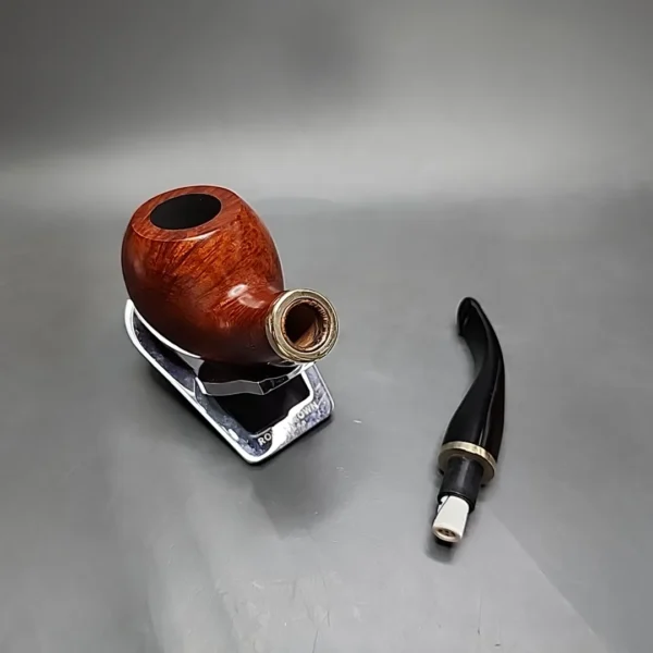 Vauen 3210 Smooth Bent Apple Estate Briar Pipe, Unsmoked, 9mm - Image 12