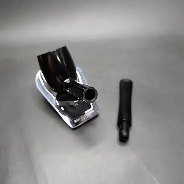 The Pipe by Venturi, Black Smooth Straight Billiard Estate Pipe, Unsmoked - Image 12
