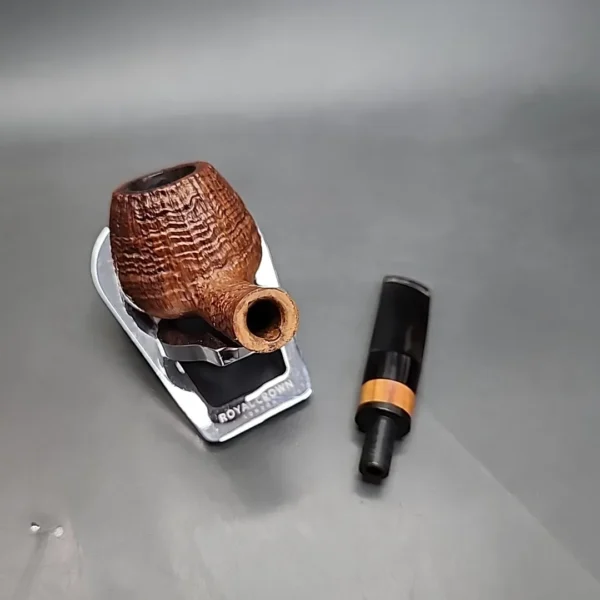 Peter Heeschen A Grade Sandblasted Bent Brandy Estate Briar Pipe, Danish Estates - Image 13