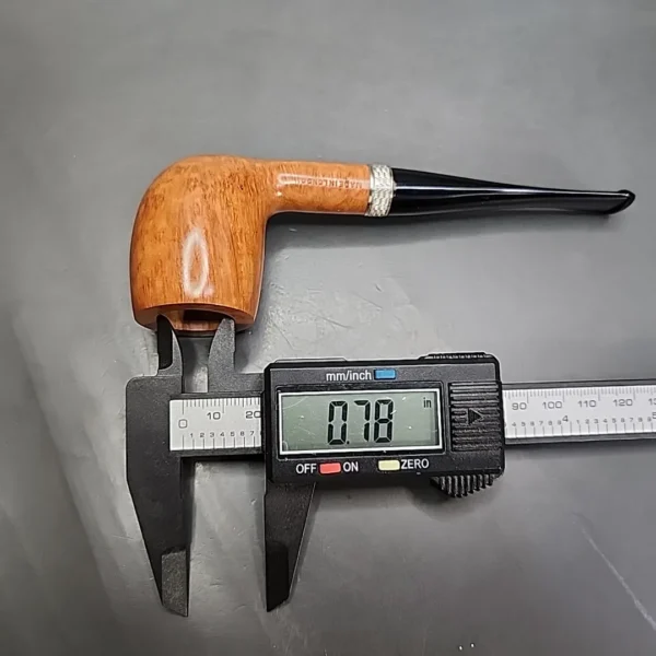 Jacobean Natural by Les Wood Smooth Billiard Estate Briar Pipe, Unsmoked - Image 13