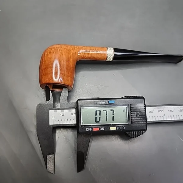 Jacobean Natural by Les Wood Smooth Straight Billiard Estate Briar Pipe, Unsmoked - Image 13