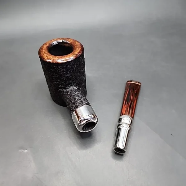 Ferndown Bark 3 Star Silver Spigot Poker Estate Briar Pipe, English Estates - Image 13