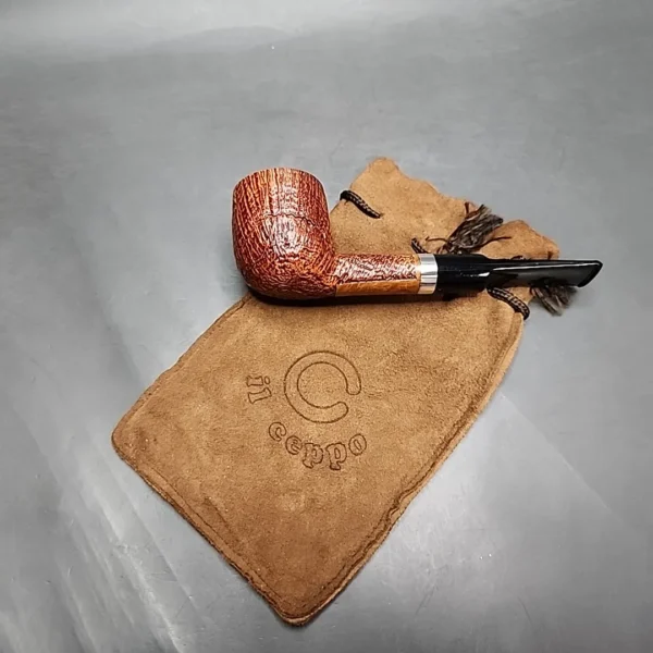 Il Ceppo Sandblasted Pot Estate Briar Pipe, 9mm, Italian Estates - Image 13