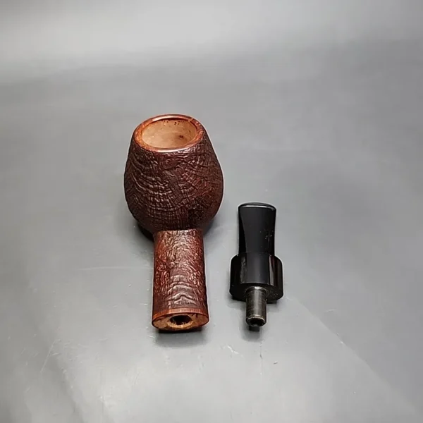 AJ Pipes Sandblasted Straight Brandy Handmade Briar Pipe, New - Image 13