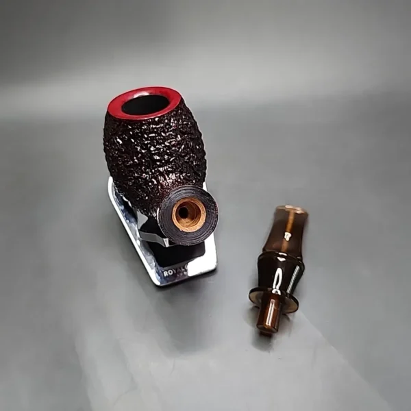 Rinaldo Lithos YY Titania, Rusticated Apple Estate Briar Pipe, Unsmoked [SOLD] - Image 14
