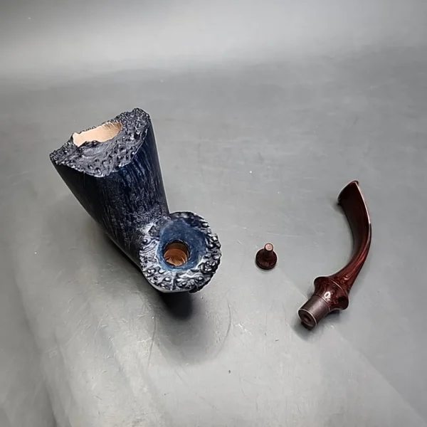 Moonlight Feather Carved Dublin Handmade Briar Pipe, New - Image 14