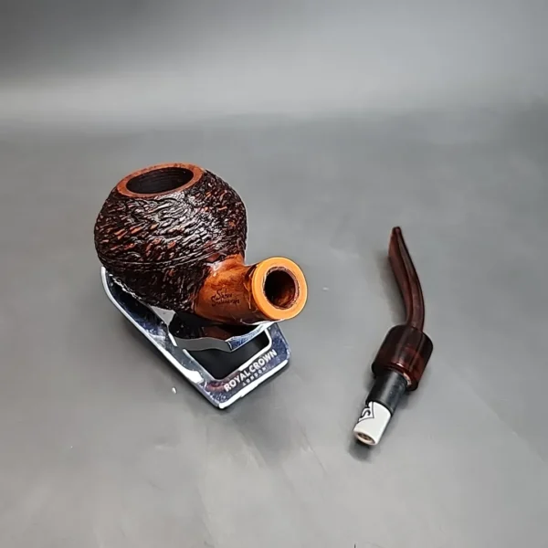 Stefano Santambrogio Rusticated Bent Rhodesian Estate Briar Pipe, Italian Estates [SOLD] - Image 14