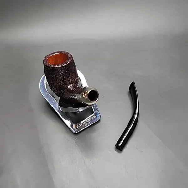 Savinelli 130th Anniversary Sandblasted Bent Billiard Estate Briar Pipe, Unsmoked - Image 15