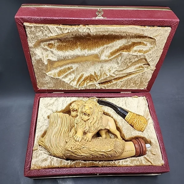 MBSD Masters by Kenan Magnum Lions Block Meerschaum Pipe, New - Image 5