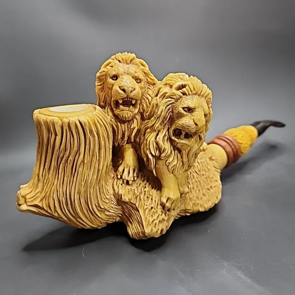 MBSD Masters by Kenan Magnum Lions Block Meerschaum Pipe, New - Image 7