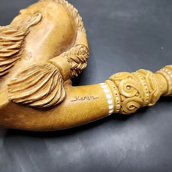 MBSD Meerschaum Masters by Kenan, Magnum Ragnar Viking Block Meerschaum Pipe, New - Image 8