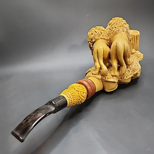 MBSD Masters by Kenan Magnum Lions Block Meerschaum Pipe, New - Image 10