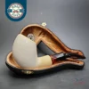 SMS Smooth Danish Egg Estate Block Meerschaum Pipe