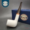 MBSD Meerschaum Deluxe Straight Billiard Block Meerschaum Pipe, Briar-Mortise